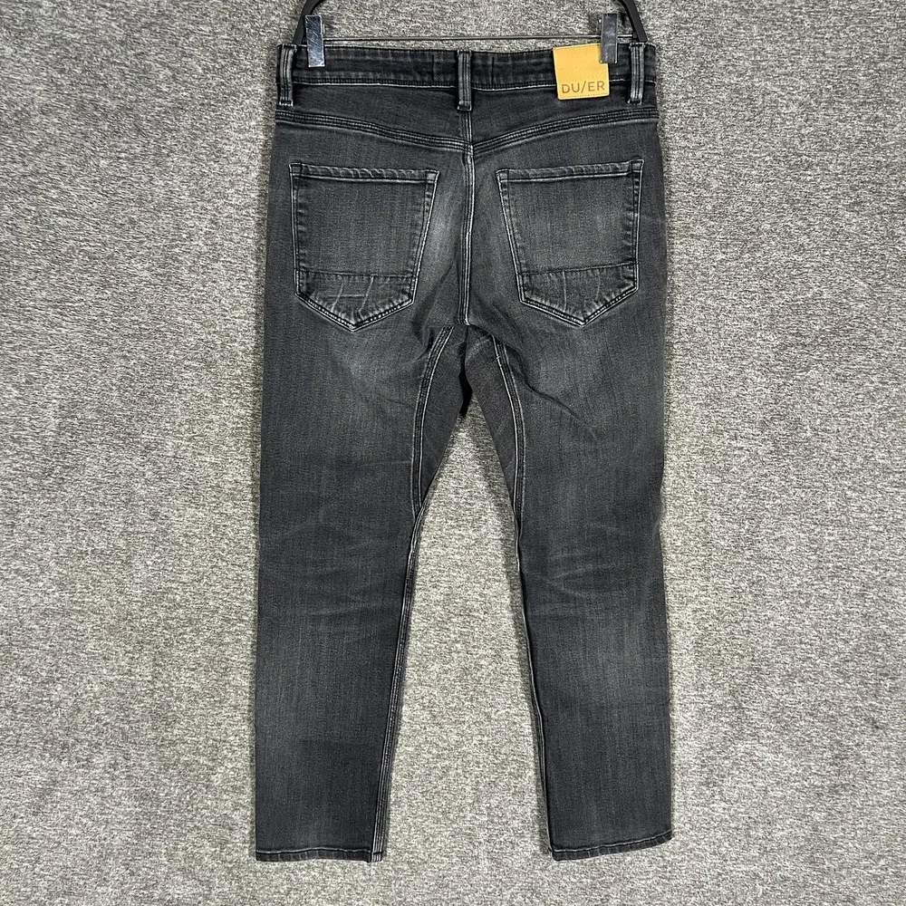 Duer L2x Slim Fit Jeans Mens 31x32 Black Grey Slim Fit Stretch Denim Performance